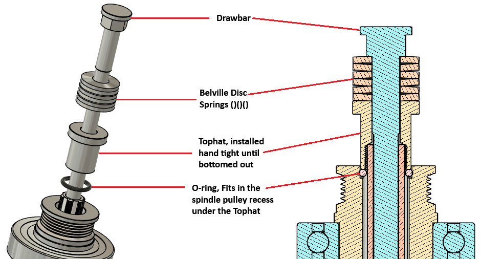 G0704 spindle upgrade kit installation — step 17